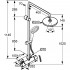 Душевая стойка Kludi Zenta dual shower system 6609505-00