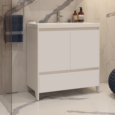 Тумба для комплекта Velvex Klaufs 80.2D.1Y белая, напольная