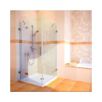 Душевой уголок GuteWetter Lux Square GK-003 левый 100x100 см стекло бесцветное 6-8, фурнитура хром