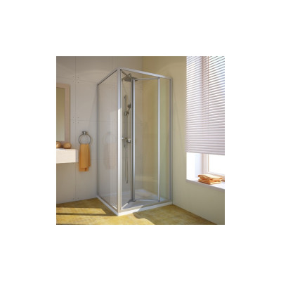Душевой уголок GuteWetter Practic Square GK-404 правая 110x110 см стекло бесцветное, профиль матовый хром