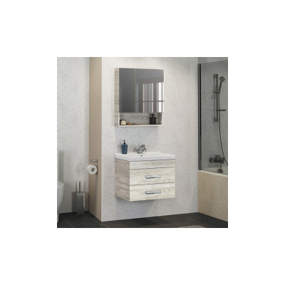 Мебель для ванной Comforty Никосия 60 дуб белый