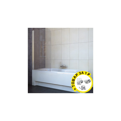 Шторка на ванну Koller Pool Waterfall Line QP93 L Chrome Clear + набор в подарок