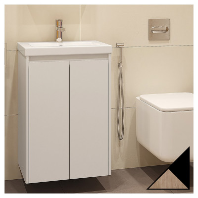 Тумба для комплекта Velvex Klaufs 50.2D черная, шатанэ, подвесная