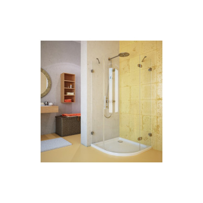 Душевой уголок GuteWetter Lux Meliori GK-001 правый 100x100 см стекло бесцветное, фурнитура хром