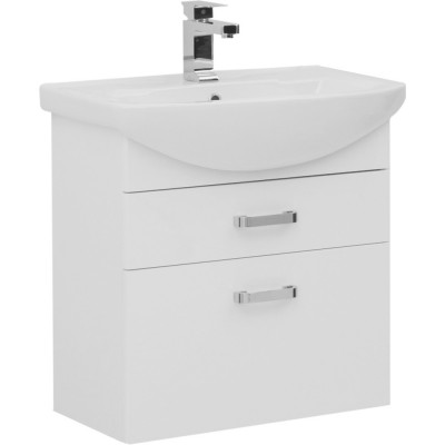 Тумба с раковиной Aquanet Ирис 65 2 ящика