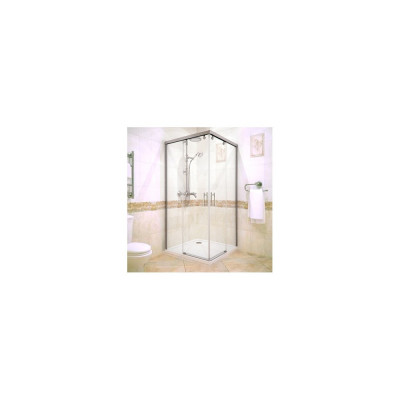 Душевой уголок GuteWetter Slide Square GK-864 75x75 см стекло бесцветное, профиль хром