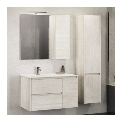 Мебель для ванной Comforty Бремен 90 дуб белый