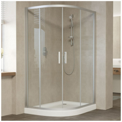 Душевой уголок Vegas Glass ZS-F 120*90 07 01 профиль матовый хром, стекло прозрачное