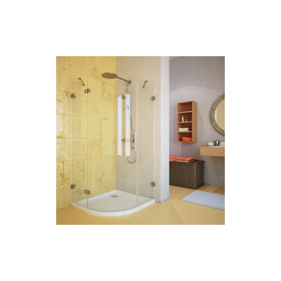 Душевой уголок GuteWetter Lux Meliori GK-001 левый 90x90 см стекло бесцветное, фурнитура хром