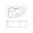 Акриловая ванна Aquanet Luna 155x100 L