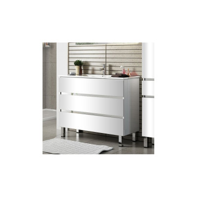 Тумба с раковиной Sanvit Кубэ-3 80 белый глянец