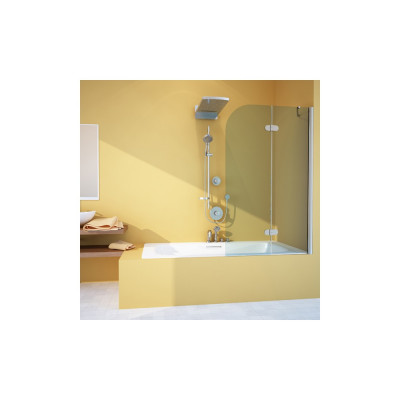 Шторка на ванну GuteWetter Lux Pearl GV-102A правая 100 см стекло бесцветное, профиль хром
