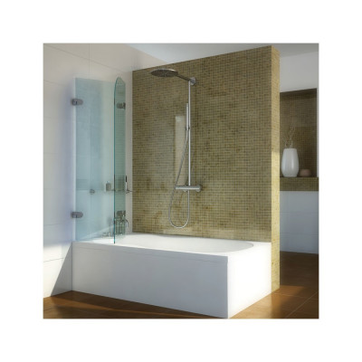 Шторка на ванну GuteWetter Lux Pearl GV-002A левая 90 см стекло бесцветное, фурнитура хром