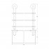 Полка Ellux Elegance ELE 045 3-ярусная, 80 см