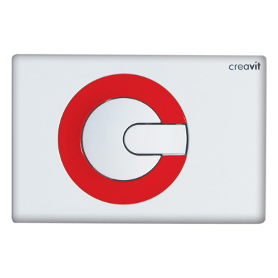 Кнопка смыва Creavit Power GP5001.01 бело-красная