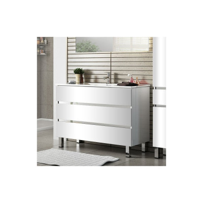 Тумба для комплекта Sanvit Кубэ-3 120 белый глянец