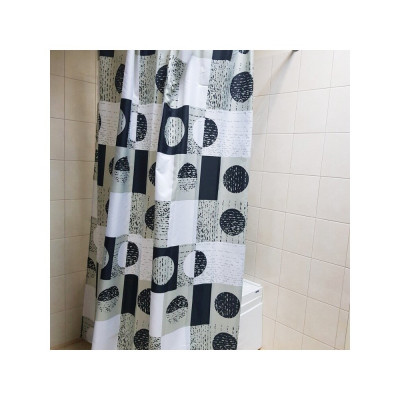 Штора для ванной Bath Plus 2100F/8G Geo, black