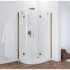Душевой уголок Vegas Glass AFS-F 120*80 05 01 R профиль бронза, стекло прозрачное