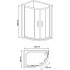 Душевой уголок RGW Classic CL-61 1200x900x1850 профиль хром, стекло шиншилла