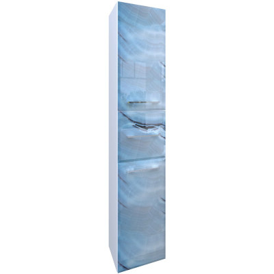 Шкаф-пенал Marka One Visbaden 30П blue marble, R