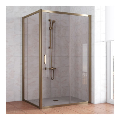 Душевой уголок Vegas Glass ZP+ZPV 120*100 05 05 профиль бронза, стекло бронза