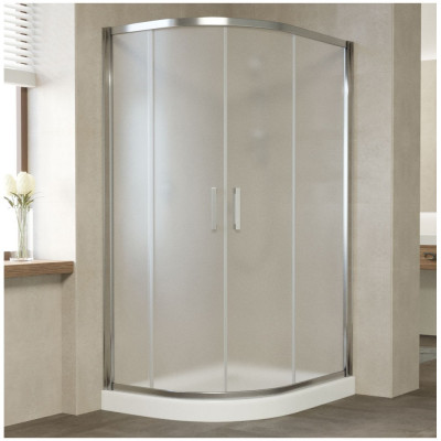 Душевой уголок Vegas Glass ZS-F 110*100 08 10 профиль глянцевый хром, стекло сатин