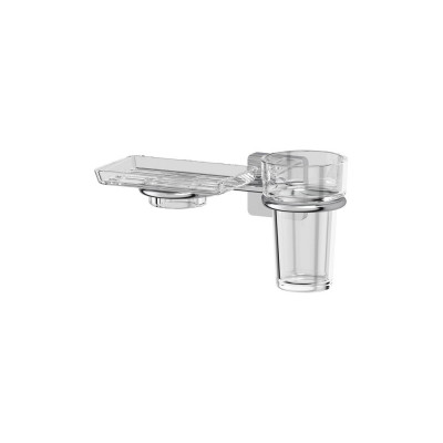 Стакан Ellux Avantgarde AVA 008-C01 с мыльницей