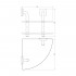 Полка Ellux Avantgarde AVA 052 2-ярусная, угловая, 26 см