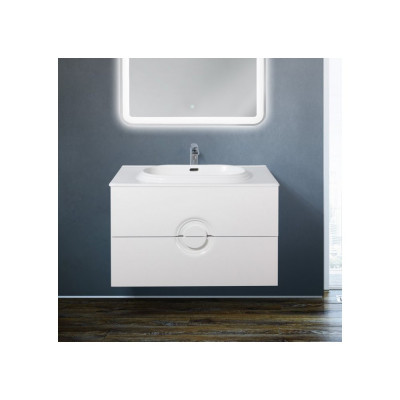 Тумба с раковиной BelBagno Onda 80 bianco lucido