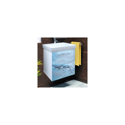 Тумба с раковиной Marka One Visbaden 70П blue marble