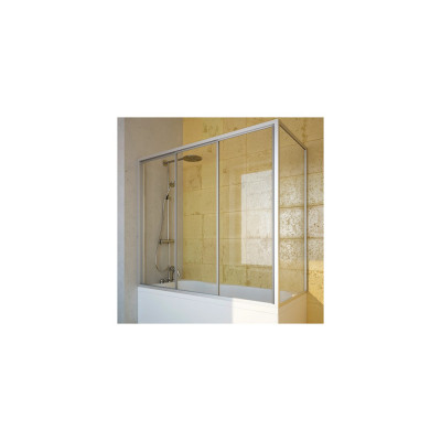 Шторка на ванну GuteWetter Practic Part GV-413A левая 183x90 см стекло бесцветное, профиль матовый хром