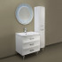 Тумба с раковиной Marka One Belle 75Н Spirale White