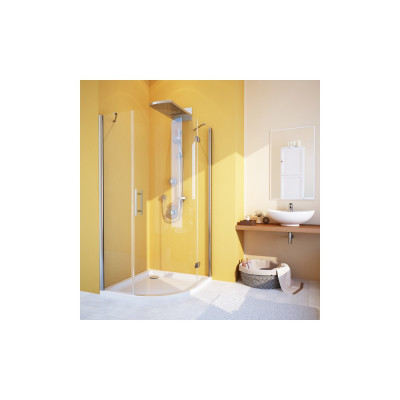 Душевой уголок GuteWetter Lux Meliori GK-101 правый 90x90 см стекло бесцветное, профиль хром