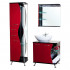 Тумба с раковиной Bellezza Рио 70 L красная с черным