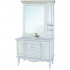 Зеркало-шкаф Bellezza Рим 100 R белое патина золото