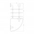Полка Ellux Elegance ELE 054 3-ярусная угловая, 26 см
