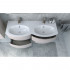 Тумба с раковиной Cezares Vague 140 две чаши rovere sbiancato
