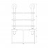 Полка Ellux Elegance ELE 041 3-ярусная, 40 см
