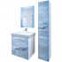 Шкаф-пенал Marka One Visbaden 30П blue marble, L