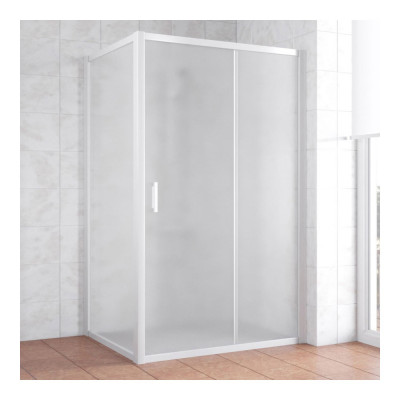Душевой уголок Vegas Glass ZP+ZPV 120*90 01 10 профиль белый, стекло сатин