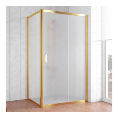Душевой уголок Vegas Glass ZP+ZPV 110*70 09 10 профиль золото, стекло сатин