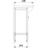 Тумба для комплекта ASB-Woodline Модена 85 белая, патина серебро