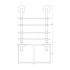 Полка Ellux Elegance ELE 047 4-ярусная, 40 см