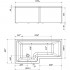 Акриловая ванна Marka One Linea 165x85 см L